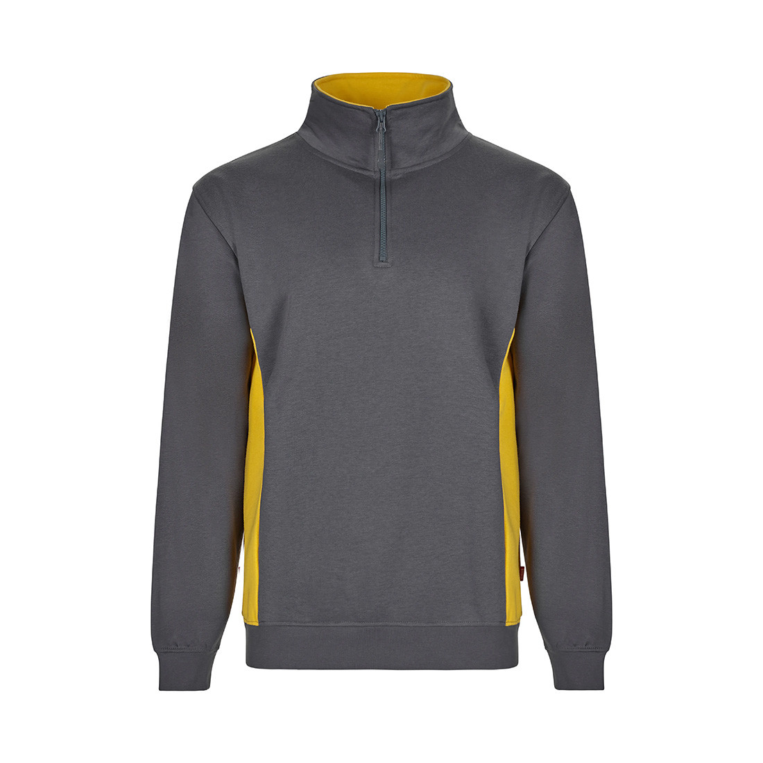 Sweatshirt bicolore avec zip 3/4 - Les vêtements de protection Sweatshirt bicolore avec zip 3/4 - Les vêtements de protection