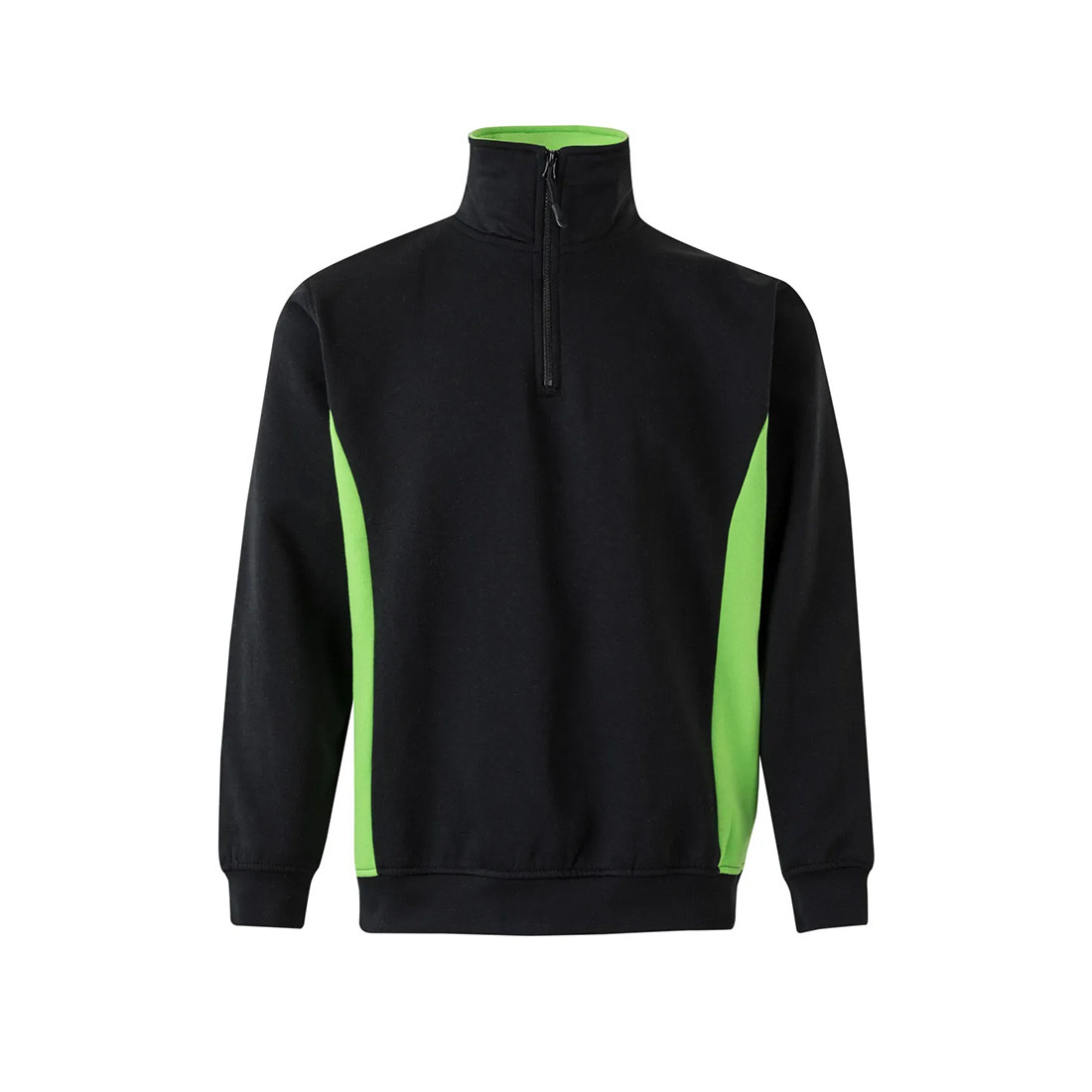 Sweatshirt bicolore avec zip 3/4 - Les vêtements de protection Sweatshirt bicolore avec zip 3/4 - Les vêtements de protection