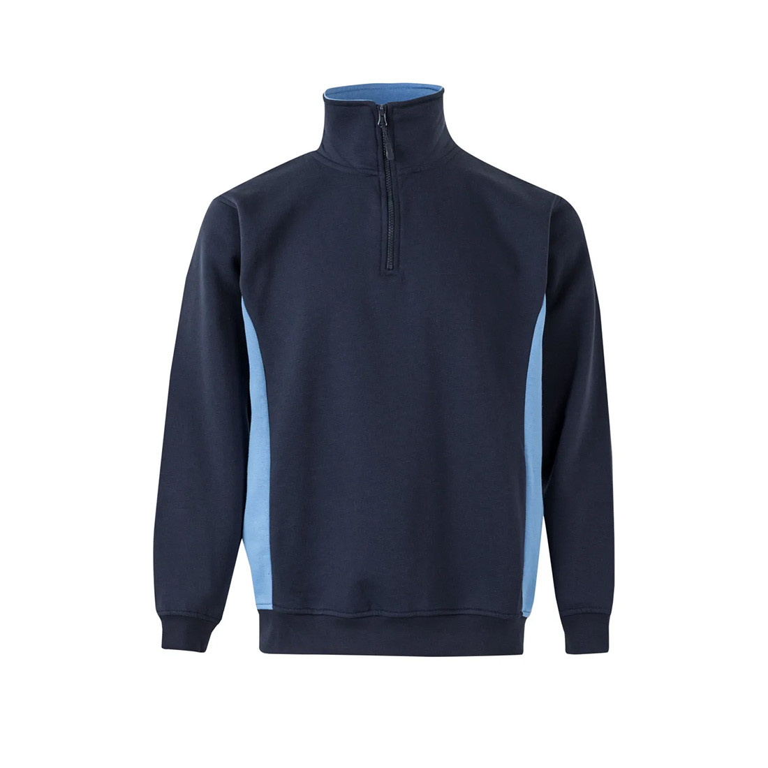 Sweatshirt bicolore avec zip 3/4 - Les vêtements de protection Sweatshirt bicolore avec zip 3/4 - Les vêtements de protection
