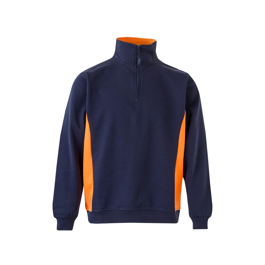 Sweatshirt bicolore avec zip 3/4 - Les vêtements de protection Sweatshirt bicolore avec zip 3/4 - Les vêtements de protection