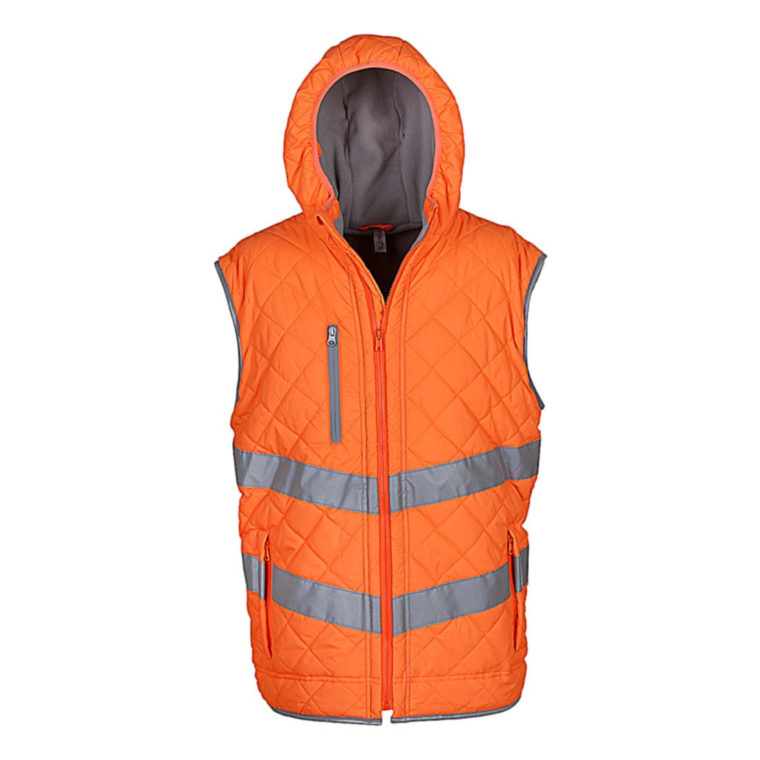 Gilet matelassé réfléchissant avec capuche Fluo Kensington - Les vêtements de protection