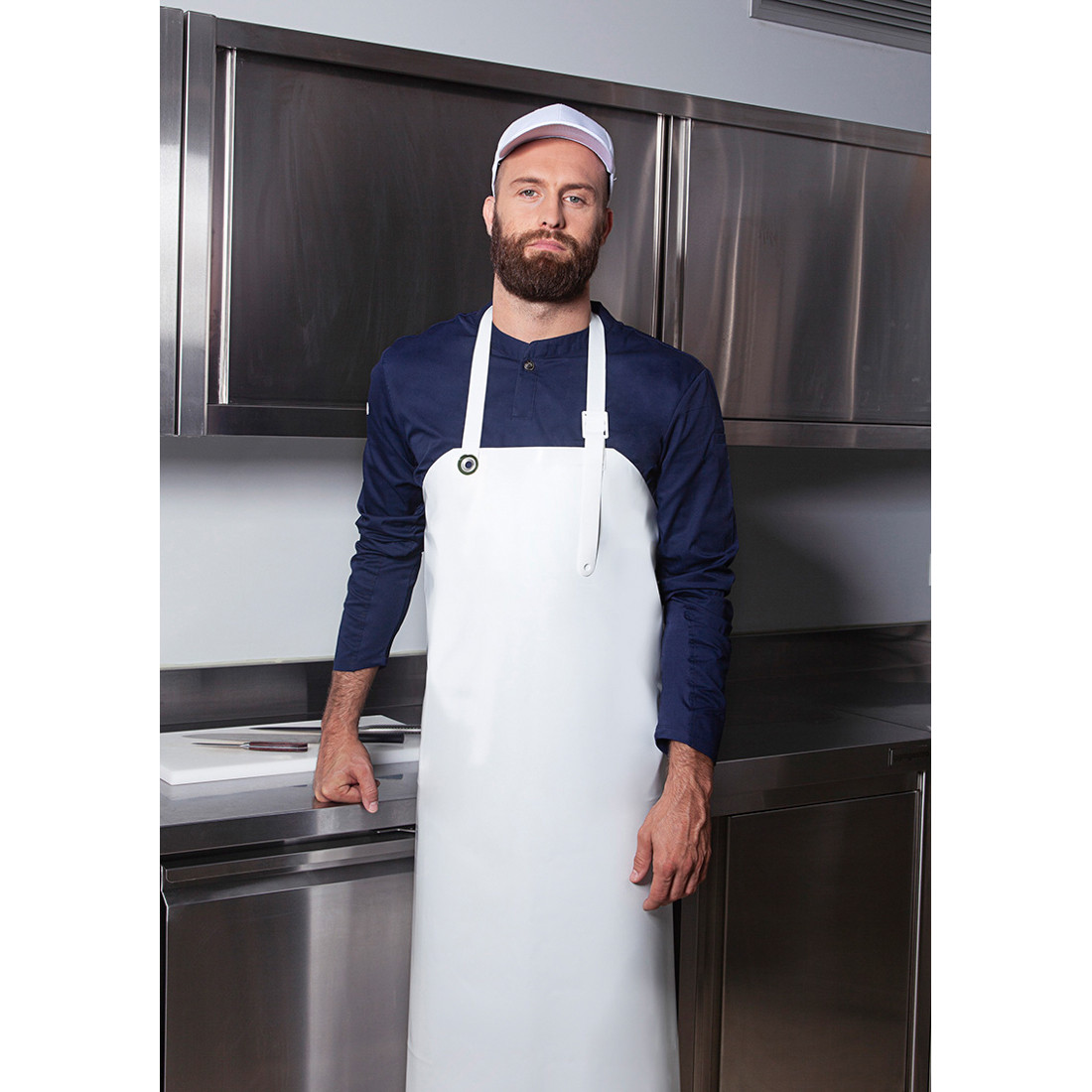 Tablier à bavatte en PU imperméable Suède - Les vêtements de protection Tablier à bavatte en PU imperméable Suède - Les vêtements de protection
