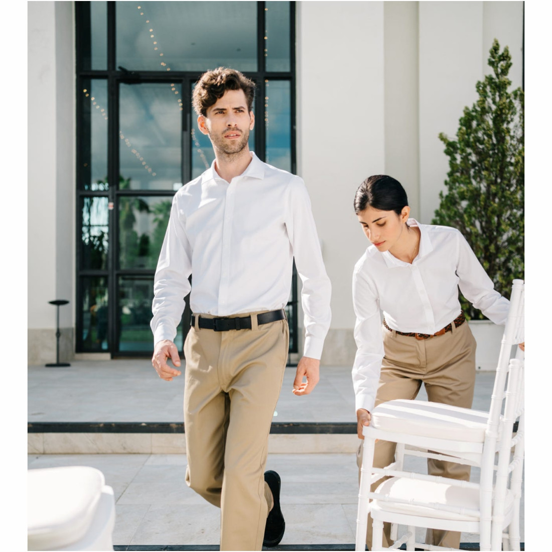 Pantalón chino elástico de mujer - Ropa de protección Pantalón chino elástico de mujer - Ropa de protección