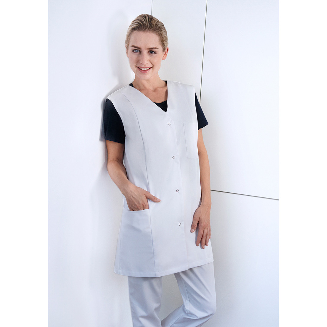 Halat de lucru Sara, fara maneci - Imbracaminte de protectie Halat de lucru Sara, fara maneci - Imbracaminte de protectie