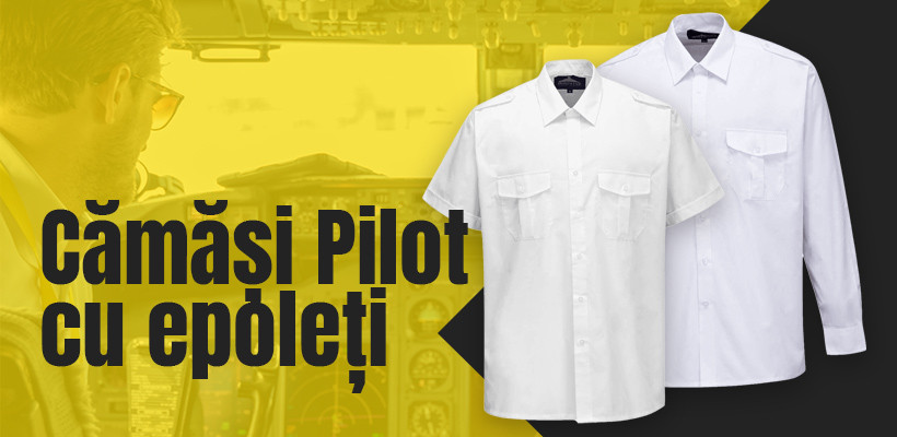 Camasa Pilot cu epoleti – perfecta pentru o uniforma corporativa