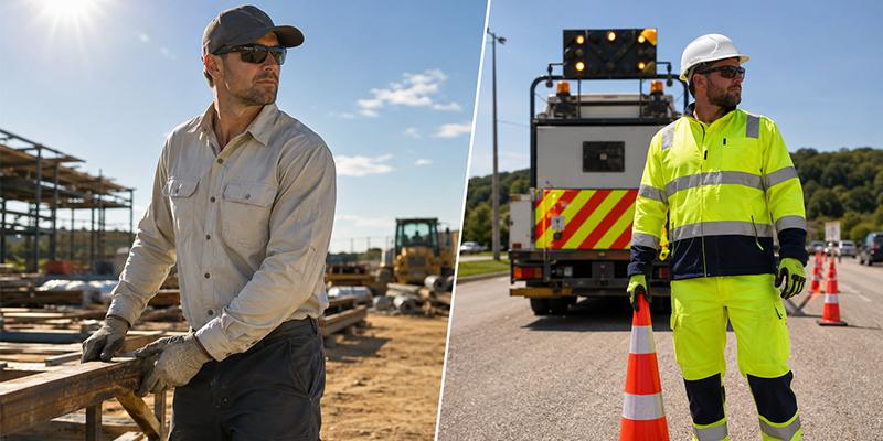 Protectie UV vs Hi-Vis: care este diferenta si cum alegi corect echipamentul de vara